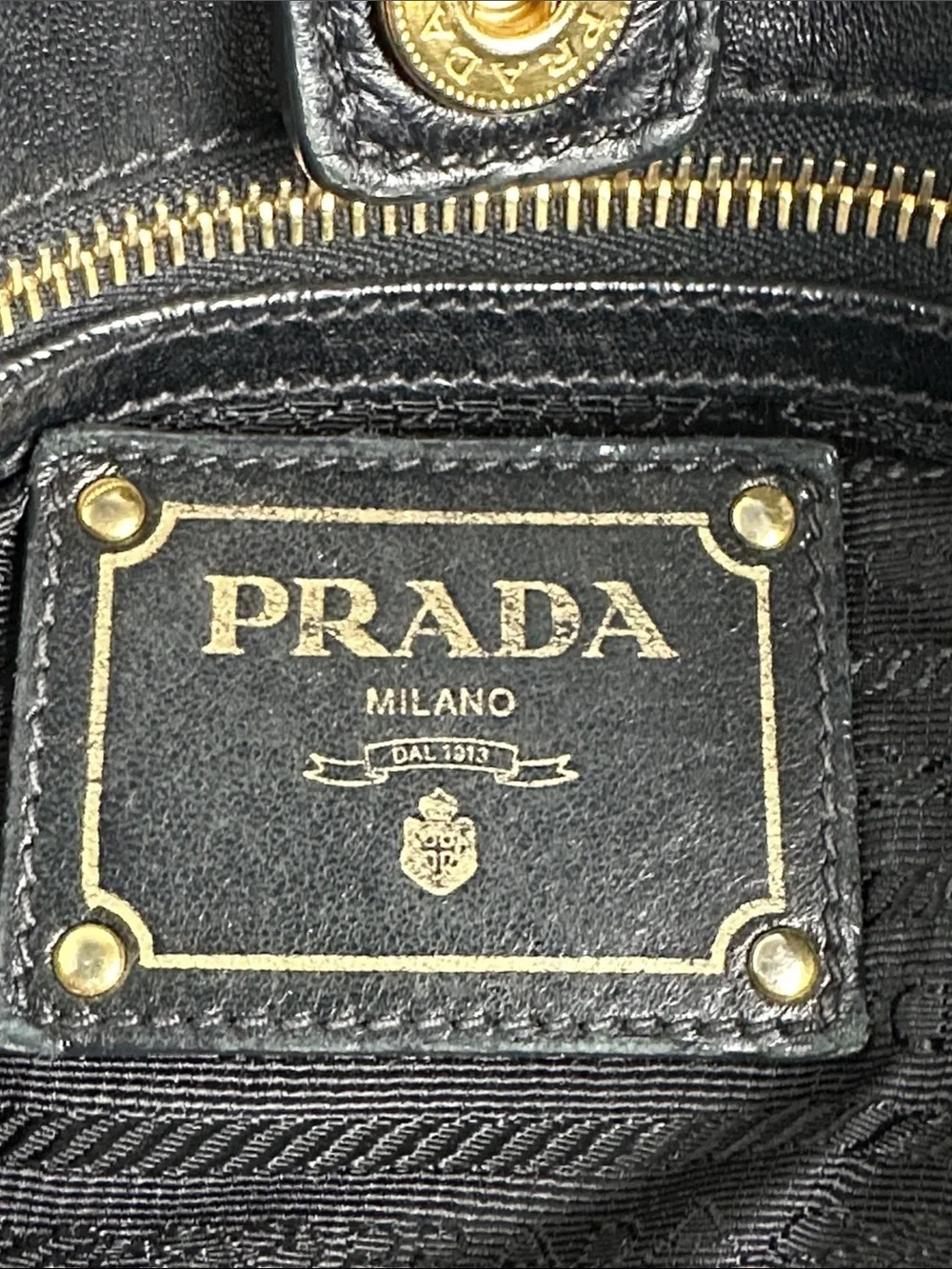 💯Authentic Prada Tessuto Nylon Gathered Satchel Shoulder Bag Black🍀